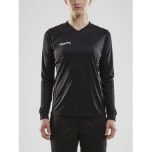 Craft Sport-Langarmshirt (Trikot) Squad Solid - hohe Elastizität, ergonomisches Design - schwarz Damen